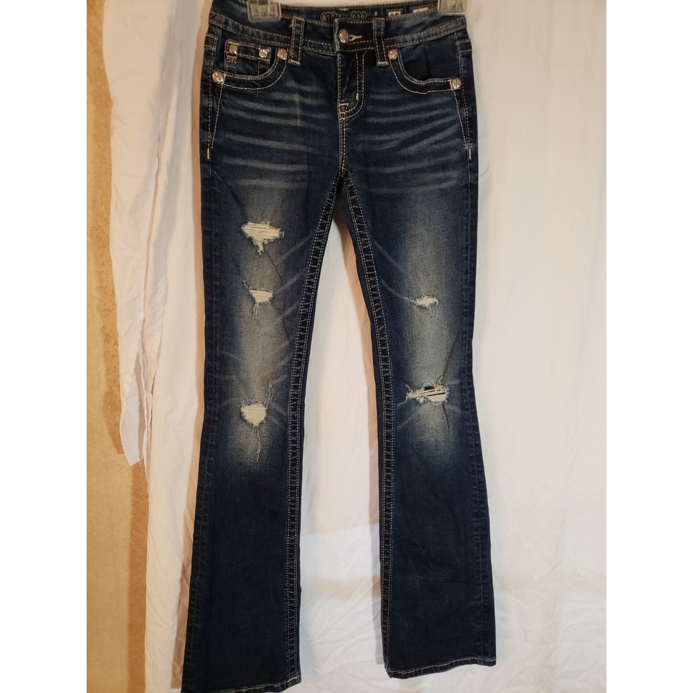 Women's Miss Me Distressed Chloe Boot Jeans Size 25